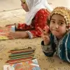 Kids enjoying the Coloring Book Kids enjoying the coloring book